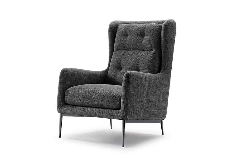 Armchair Rieti with High Backs